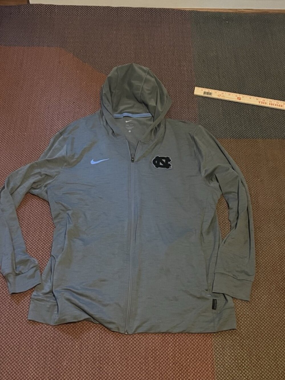 UNC North Carolina Tar Heels Nike Gray On-Field Full Zip Hoodie XL - Immaculate!